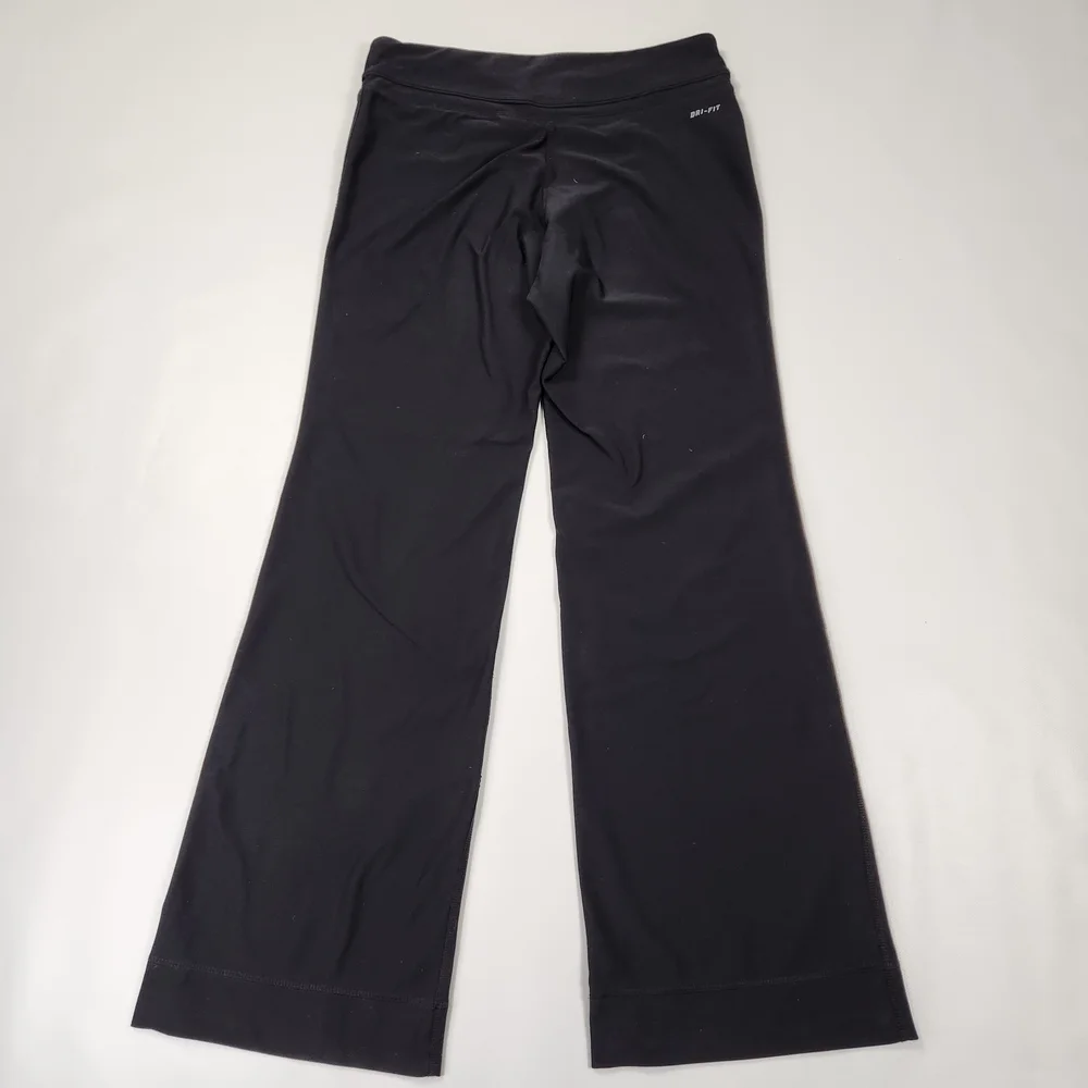Nike Black Flared Yoga Pants Dri-FIT Athletic Wear - Picture 4 of 10